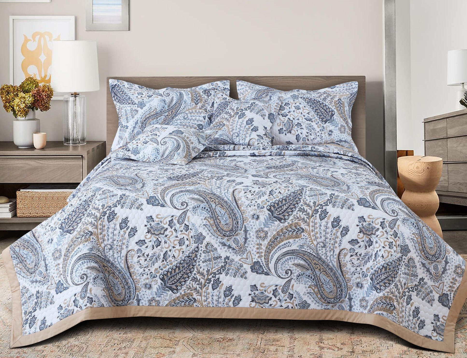 paisley quilted bedspread