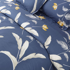 blue quilted comforter
