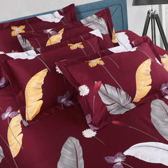 red quilted comforter set