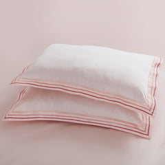 Petal Soft Vivid Embroidered Duvet Cover Set - Peach 100% Cotton King Size Duvet Set