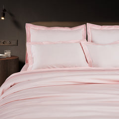 Petal Soft Vivid Embroidered Duvet Cover Set - Peach 100% Cotton King Size Duvet Set