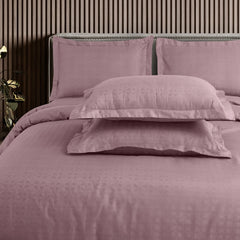 Malako Amalfi Jacquard Amaranth Pink Abstract 500 TC 100% Cotton King Size Bed Sheet/Duvet Cover - MALAKO