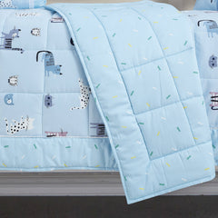Malako Avene Blue Cotton Baby Crib Bedding Set with Comforter - MALAKO