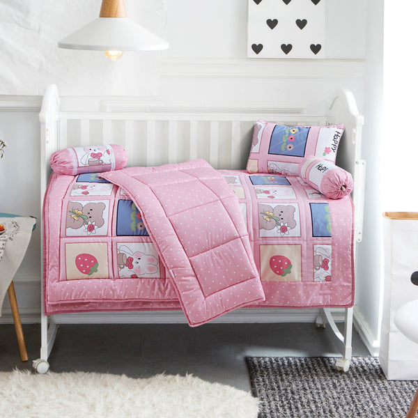 Pale pink sales crib bedding