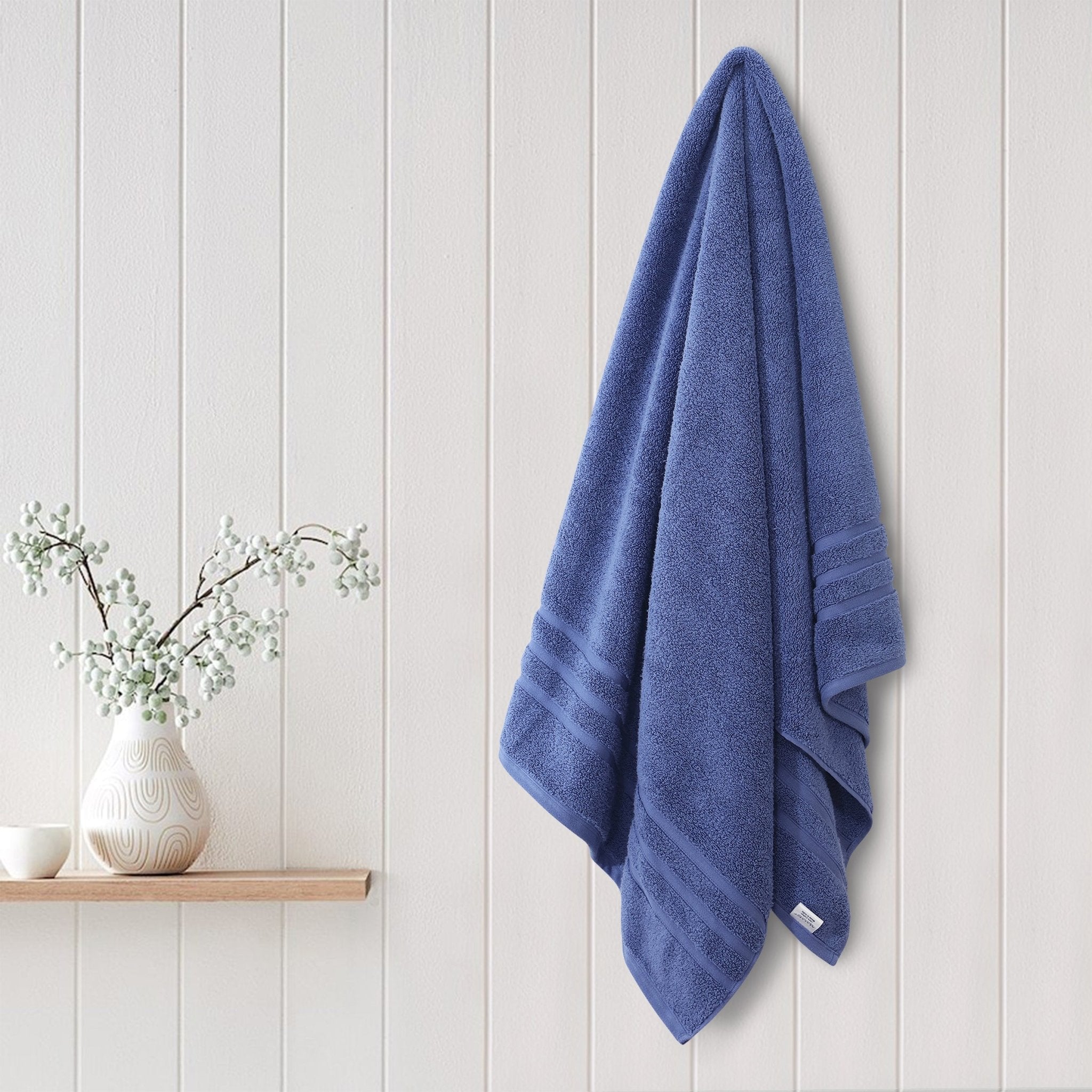 Malako Blue 100% Cotton Zero Twist Towel (600GSM) - MALAKO