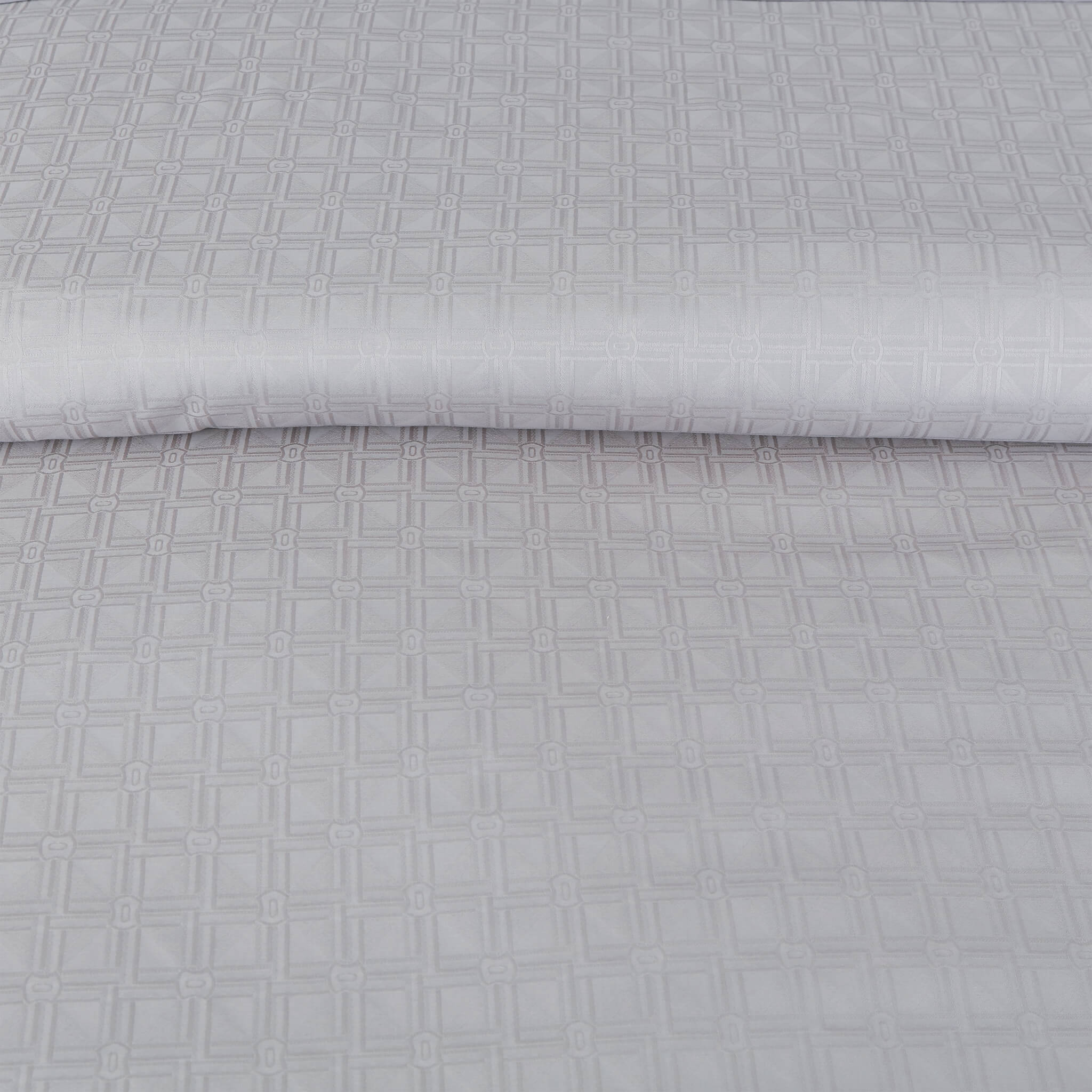 Malako Coloured Jacquard Cloud Grey Abstract 500 TC 100% Cotton Double Bed Duvet Cover Set - MALAKO