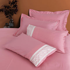 Malako Embroidered Duvet Cover Set - Fohn & Rose 100% Cotton King Size Duvet Set - MALAKO