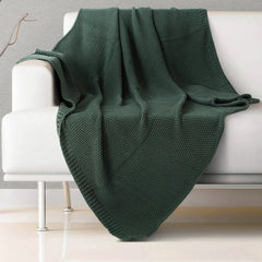 Malako Forrest Green Premium Knitted Throw - MALAKO