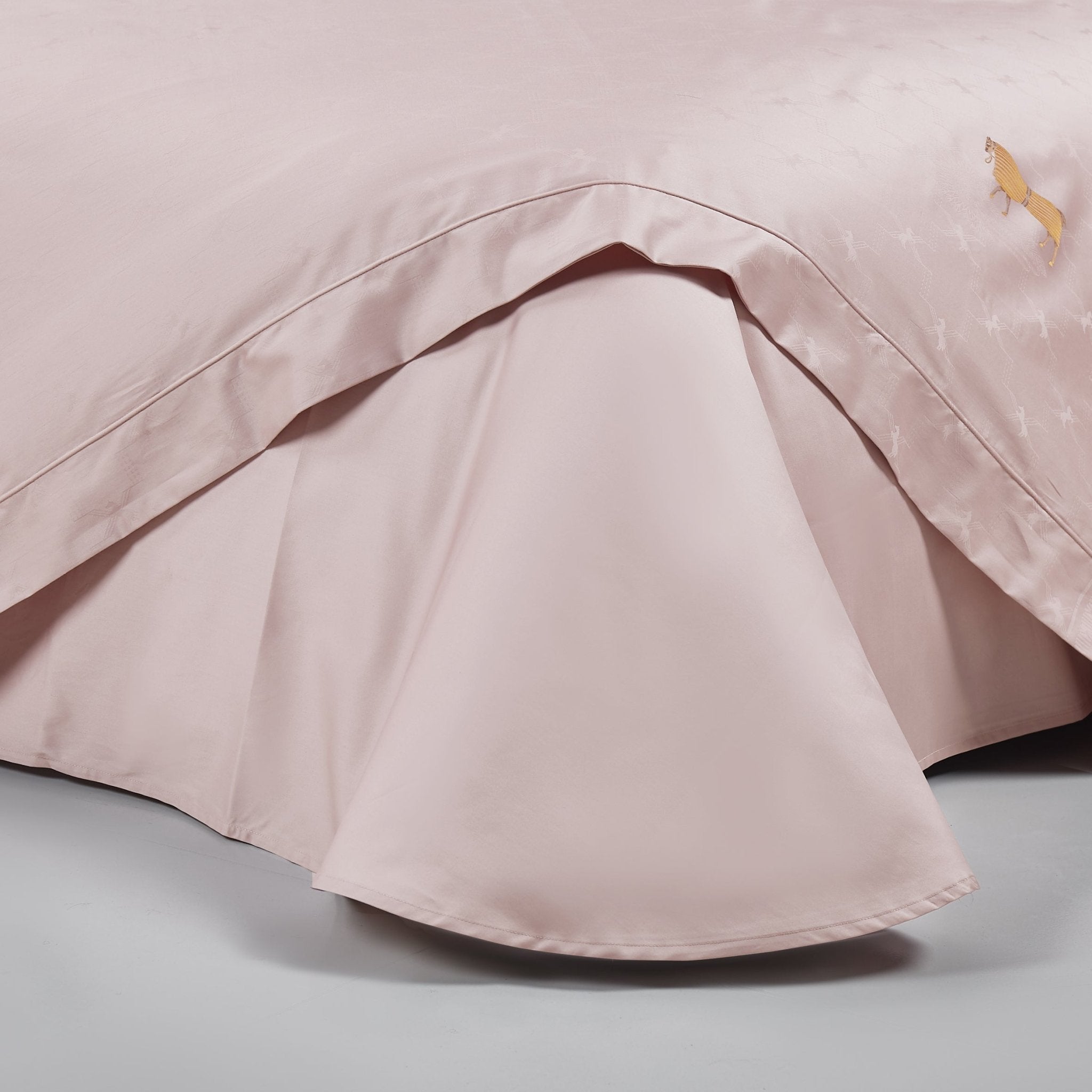 Malako Italian Opulence 800 TC Peach Pink Jacquard Super King Size 100% Egyptian Cotton Bed Sheet/Duvet Cover - MALAKO