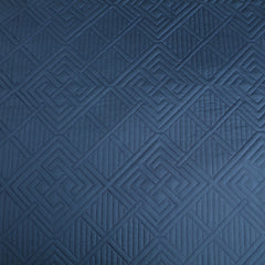 Malako Kairo Quilted Bed Cover - Blue Solid 100% Cotton King Size Bedspread - MALAKO