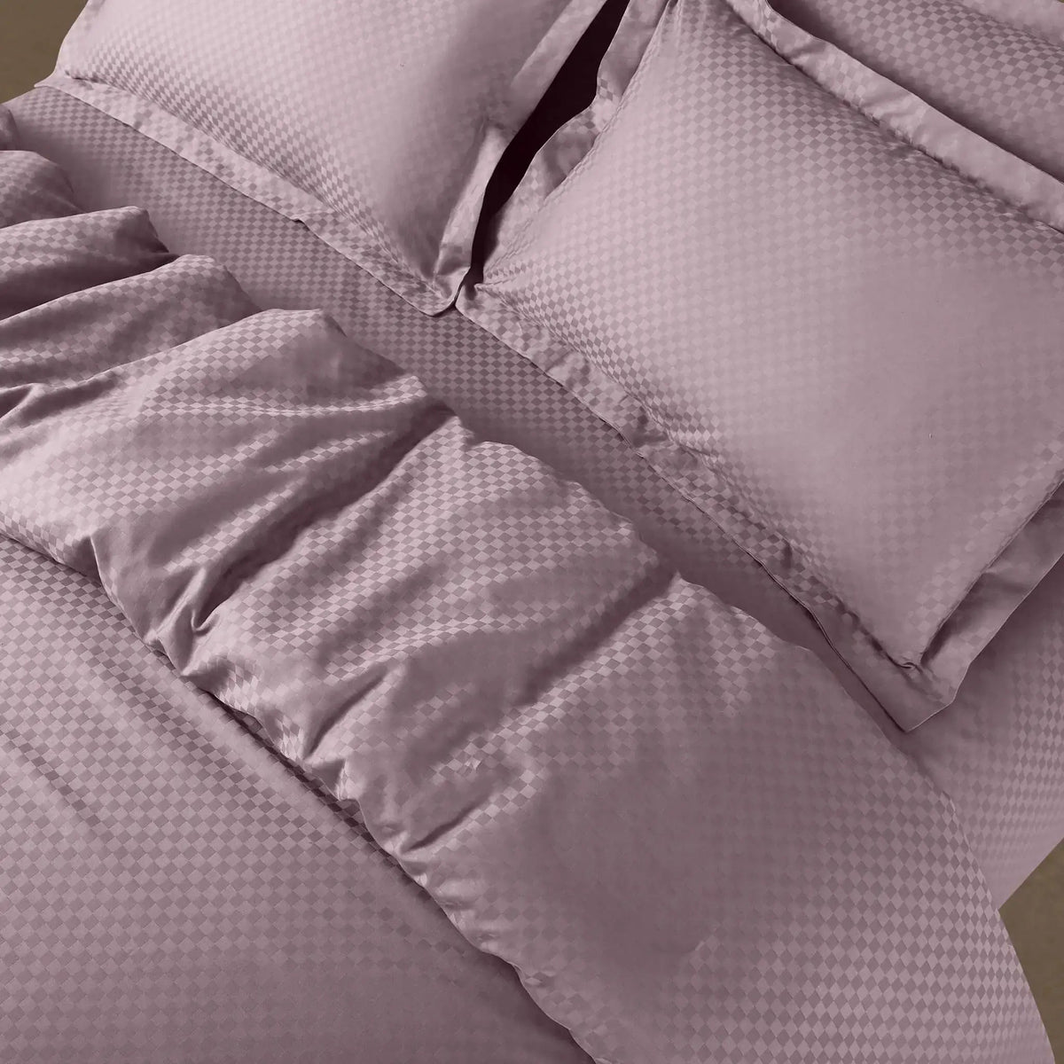 Malako Lyon Jacquard Wine Checks 450 TC 100% Cotton King Size Bed Sheet - MALAKO