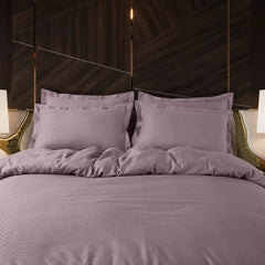 Malako Lyon Jacquard Wine Checks 450 TC 100% Cotton King Size Bed Sheet - MALAKO