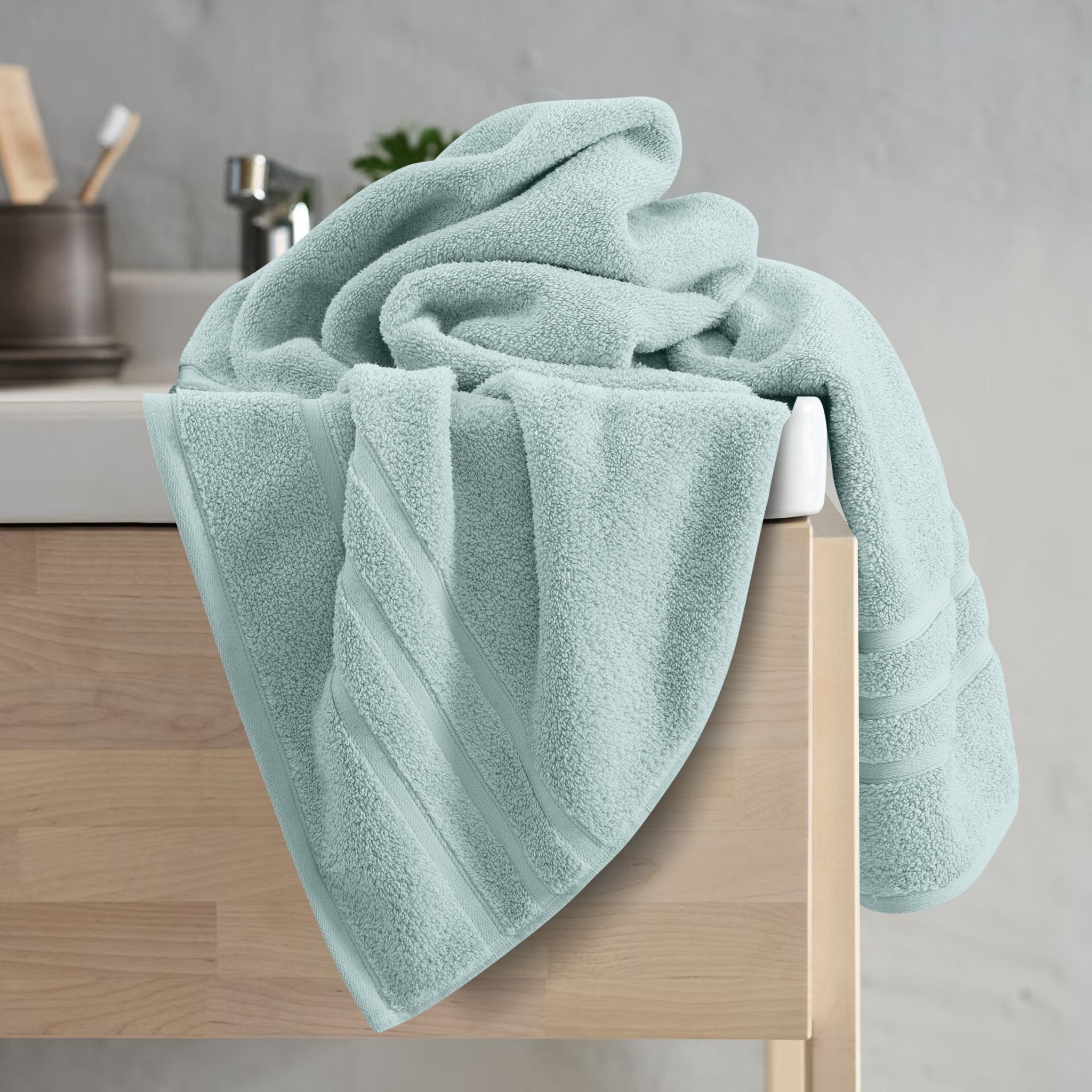 Malako Sage Green 100% Cotton Zero Twist Towel (600GSM) - MALAKO