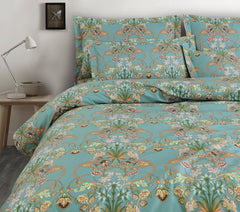 Malako Sion 500TC Egyptian Cotton Forrest Green Botanic Bed Sheet/Comforter Set - MALAKO