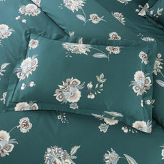Malako Sion 500TC Egyptian Cotton Green Botanic Bed Sheet/Comforter Set - MALAKO