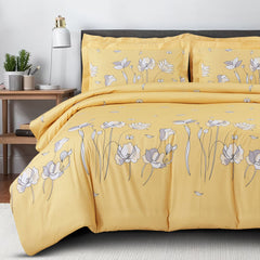 Malako Sion 500TC Egyptian Cotton Yellow Botanic Bedding - MALAKO