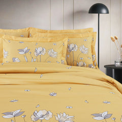 Malako Sion 500TC Egyptian Cotton Yellow Botanic Bedding - MALAKO