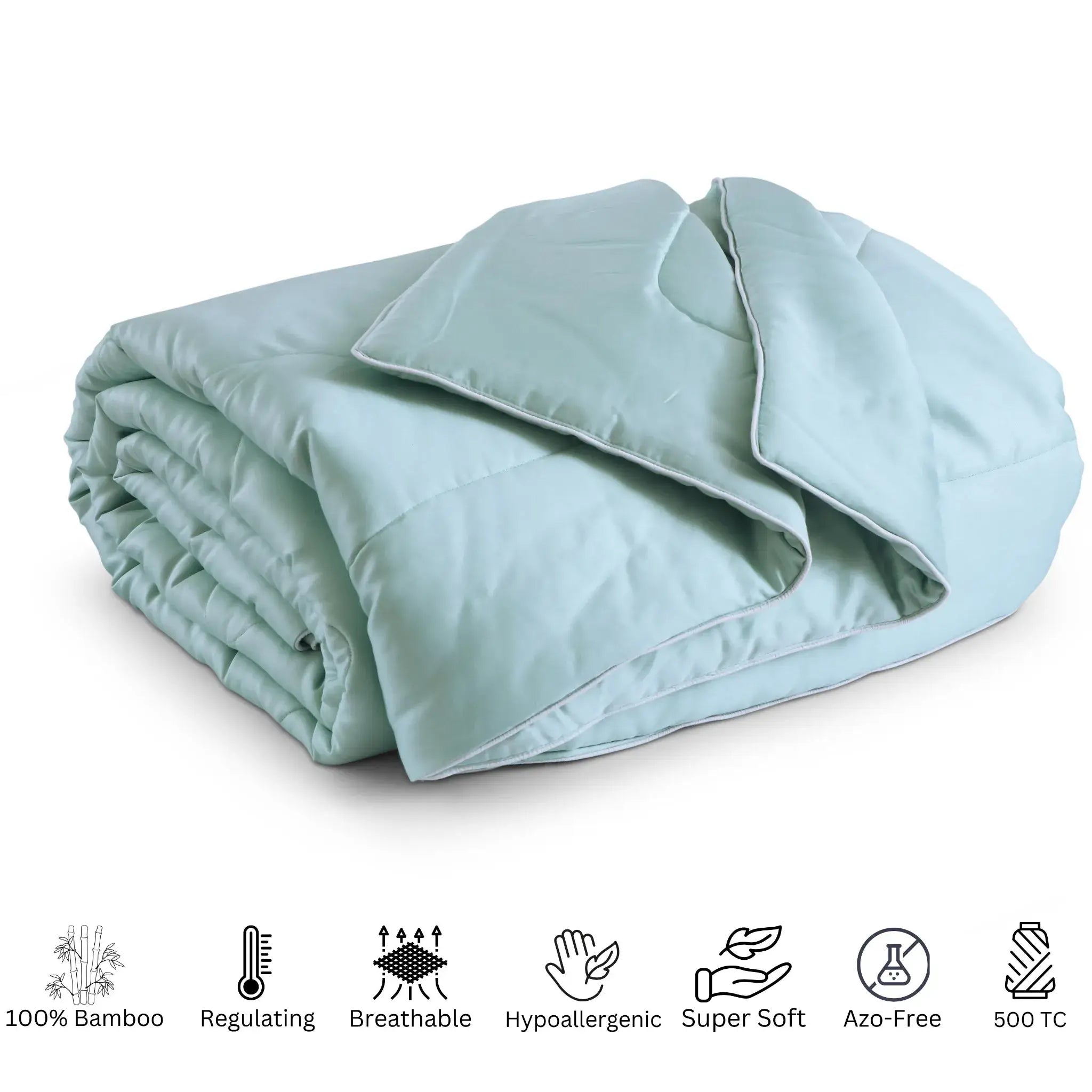 Malako Summer Soft Gel Maya Blue 100% Bamboo Quilt/Comforter (200GSM) - MALAKO
