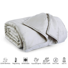 Malako Summer Soft Gel Silver Grey 100% Bamboo Quilt/Comforter (200GSM) - MALAKO