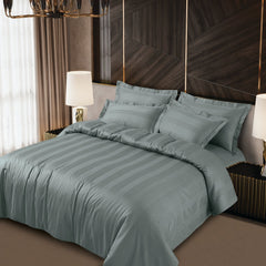 Malako Turin Jacquard Stripes 450 TC 100% Cotton King Size Bedding - MALAKO