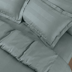 Malako Turin Jacquard Stripes 450 TC 100% Cotton King Size Bedding - MALAKO
