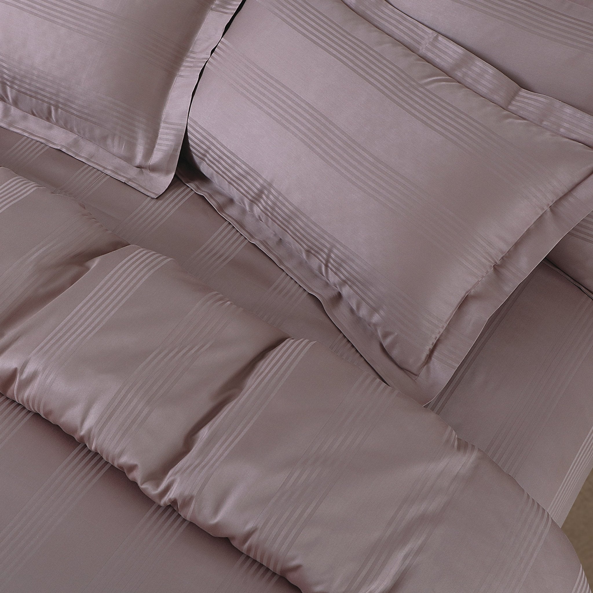 Malako Turin Jacquard Stripes 450 TC 100% Cotton King Size Bedding - MALAKO