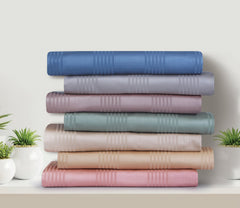 Malako Turin Jacquard Stripes 450 TC 100% Cotton King Size Bedding - MALAKO