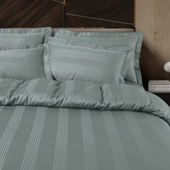 Malako Turin Jacquard Stripes 450 TC 100% Cotton King Size Bedding - MALAKO