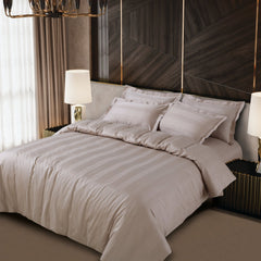 Malako Turin Jacquard Stripes 450 TC 100% Cotton King Size Bedding - MALAKO