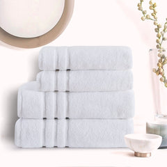 Malako White 100% Cotton Zero Twist Towel (600GSM) - MALAKO