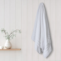 Malako White 100% Cotton Zero Twist Towel (600GSM) - MALAKO