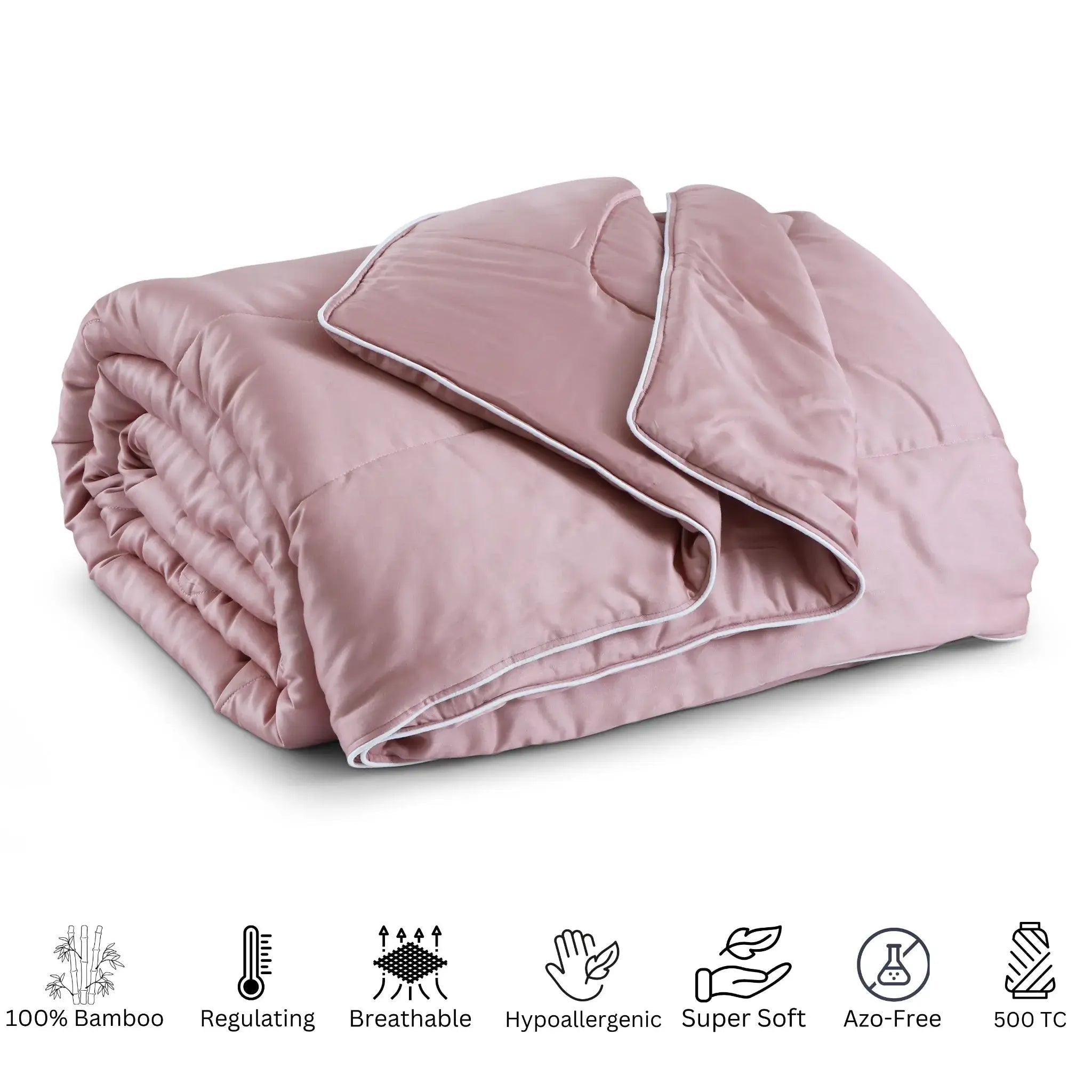 Malako Winter Soft Gel Rose Pink 100% Bamboo Quilt/Comforter (360 GSM) - MALAKO