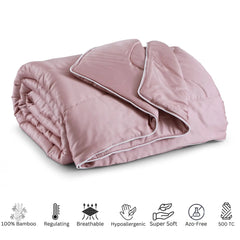 Malako Winter Soft Gel Rose Pink 100% Bamboo Quilt/Comforter (360 GSM) - MALAKO