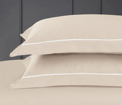 Petal Soft Vivid Bed Sheet - Light Beige King Size 100% Cotton Bedsheet With 2 Pillow Covers - MALAKO